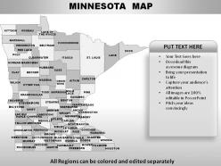 Usa minnesota state powerpoint maps