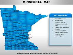 Usa minnesota state powerpoint maps