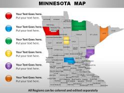 Usa minnesota state powerpoint maps