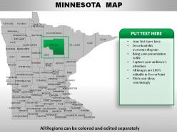 Usa minnesota state powerpoint maps