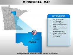 Usa minnesota state powerpoint maps
