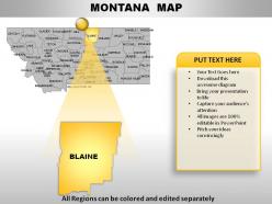 Usa montana state powerpoint maps