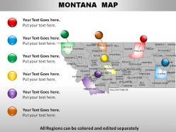 Usa montana state powerpoint maps