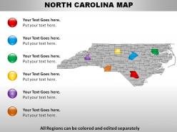 Usa north carolina state powerpoint maps