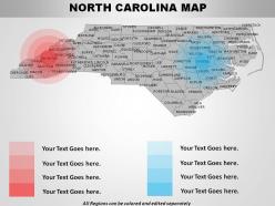 Usa north carolina state powerpoint maps