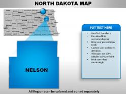 Usa north dakota state powerpoint maps