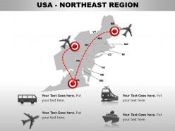 Usa northeast region country powerpoint maps