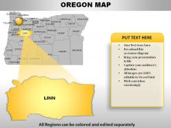Usa oregon state powerpoint maps