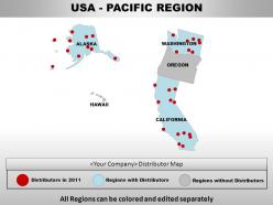 Usa pacific region country powerpoint maps