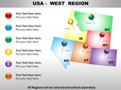 Usa rocky mountain region country powerpoint maps