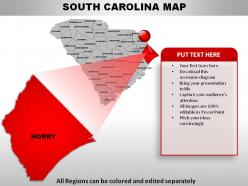 Usa south carolina state powerpoint maps