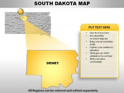 Usa south dakota state powerpoint maps