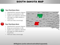 Usa south dakota state powerpoint maps