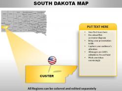 Usa south dakota state powerpoint maps