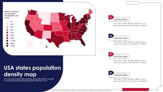 USA States Population Density Map