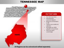Usa tennessee state powerpoint maps