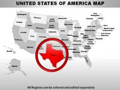 Usa texas state powerpoint maps