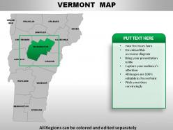 Usa vermont state powerpoint maps