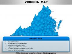 USA Virginia State Powerpoint Maps