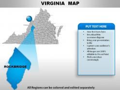 Usa virginia state powerpoint maps