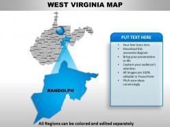 Usa west virginia state powerpoint maps