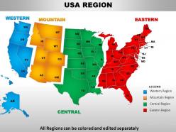Usa western region country powerpoint maps