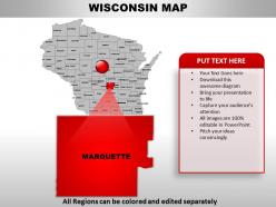 Wisconsin Powerpoint Background Usa Wisconsin State Powerpoint Maps | PowerPoint Shapes | PowerPoint ...