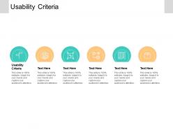 Usability criteria ppt powerpoint presentation gallery skills cpb