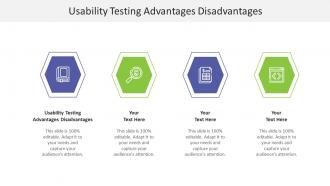 Usability testing advantages disadvantages ppt powerpoint presentation slides grid cpb