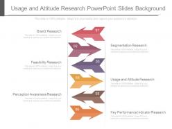 Usage and attitude research powerpoint slides background