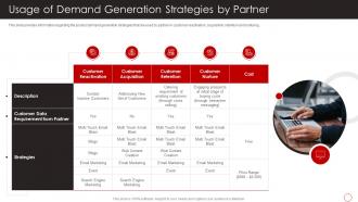 Usage Of Demand Generation Strategies Positive Marketing Firms Reputation Building