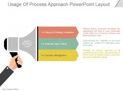 Usage of process approach powerpoint layout