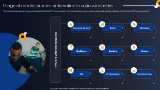 Usage Of Robotic Process Automation In Various Developing RPA Adoption Strategies