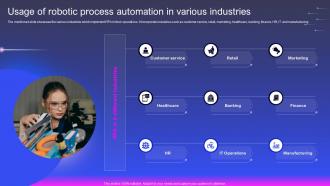 Usage Of Robotic Process Automation In Various Industries Robotic Process Automation