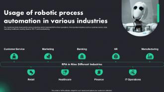 Usage Of Robotic Process Automation In Various RPA Adoption Trends And Customer