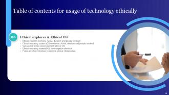 Usage Of Technology Ethically Powerpoint Presentation Slides Analytical Attractive