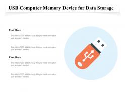 Usb computer memory device for data storage