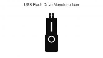 USB Flash Drive Monotone Icon In Powerpoint Pptx Png And Editable Eps Format