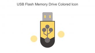 USB Flash Memory Drive Colored Icon In Powerpoint Pptx Png And Editable Eps Format