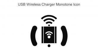 USB Wireless Charger Monotone Icon In Powerpoint Pptx Png And Editable Eps Format