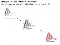 Use 3d funnel diagram for process flow