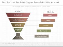 Use best practices for sales diagram powerpoint slide information