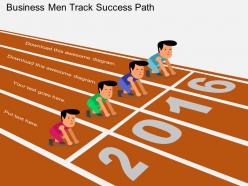 use Business Men Track Success Path Flat Powerpoint Design