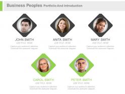 use Business Peoples Portfolio And Introduction Flat Powerpoint Design