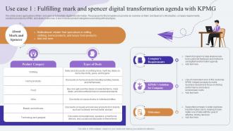 Use Case 1 Fulfilling Mark And Spencer Digital Comprehensive Guide To KPMG Strategy SS