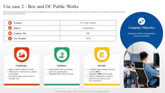 Use Case 2 Box And OC Public Works Box Cloud SaaS Platform Implementation Guide CL SS