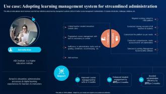 Use Case Adopting Learning Management Digital Transformation In Education DT SS