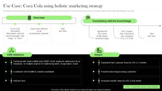 Use Case Coca Cola Using Holistic Effective Integrated Marketing Tactics MKT SS V