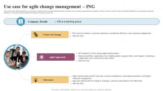 Use Case For Agile Change Management Ing Integrating Change Management CM SS