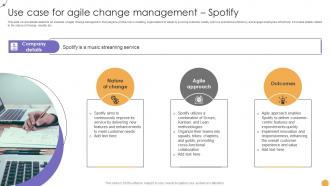 Use Case For Agile Change Management Spotify Responsive Change Management CM SS V